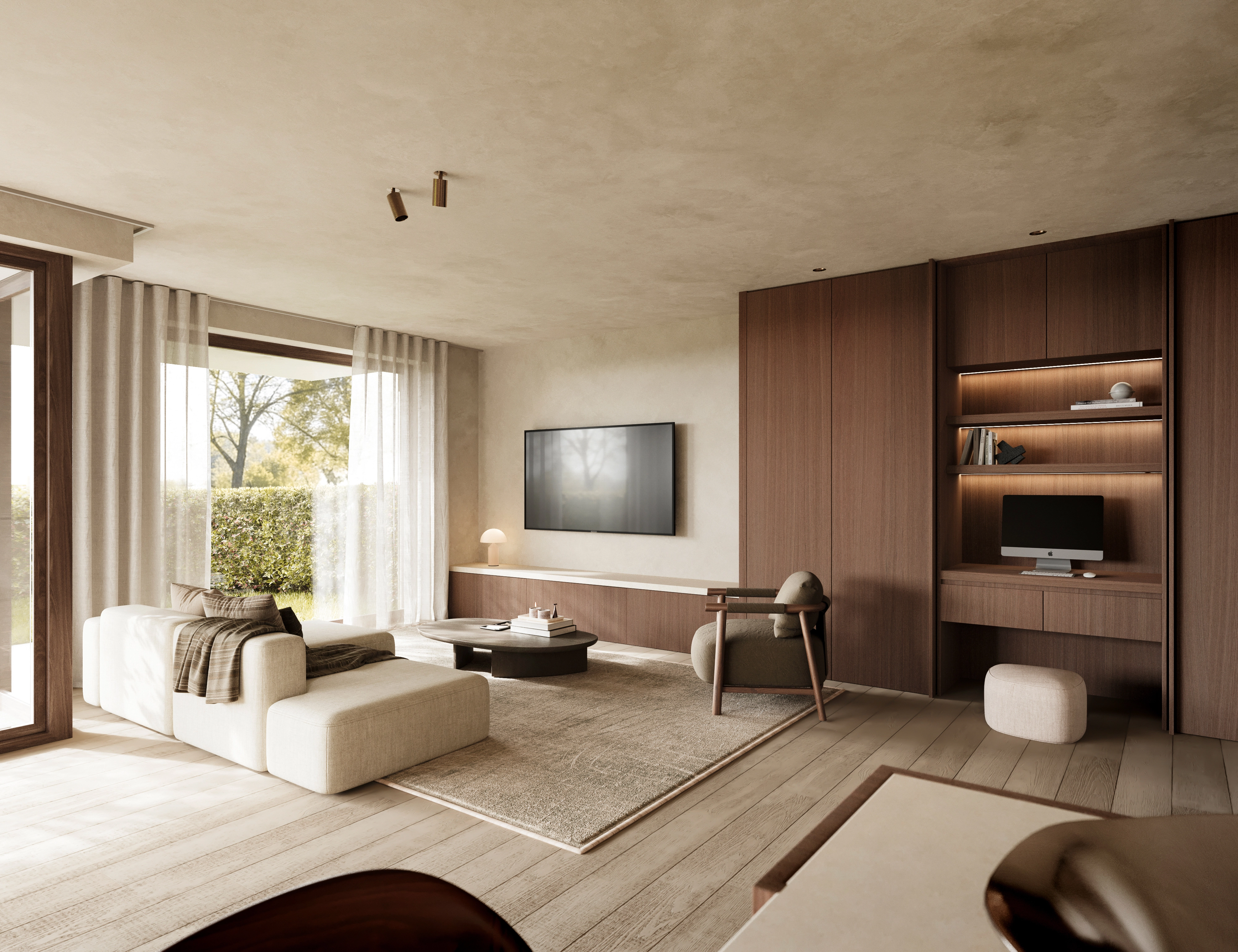 Living met ingebouwde kasten in woonproject Vaart